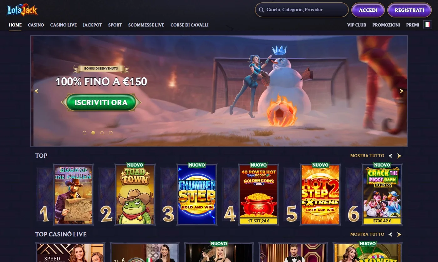 casinò non aams che accettano neosurf: LolaJack